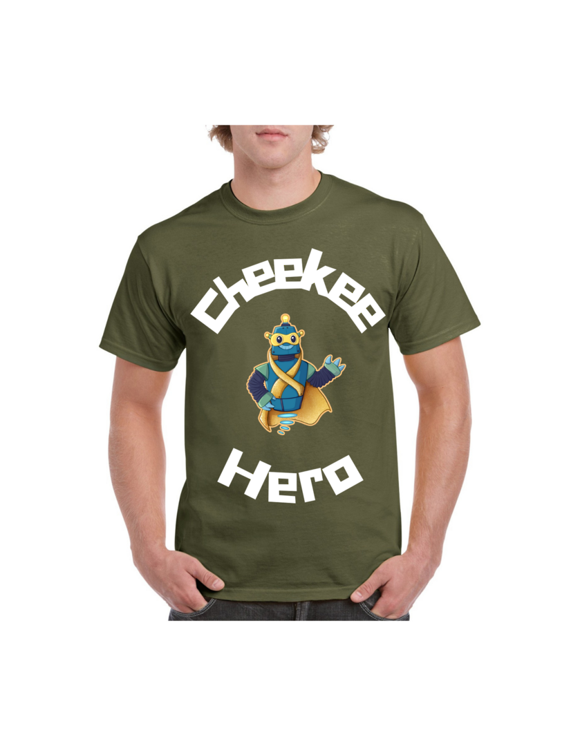 Cheekee Hero Crew Circle Tee (Adult) - MILITARY GREEN image 0
